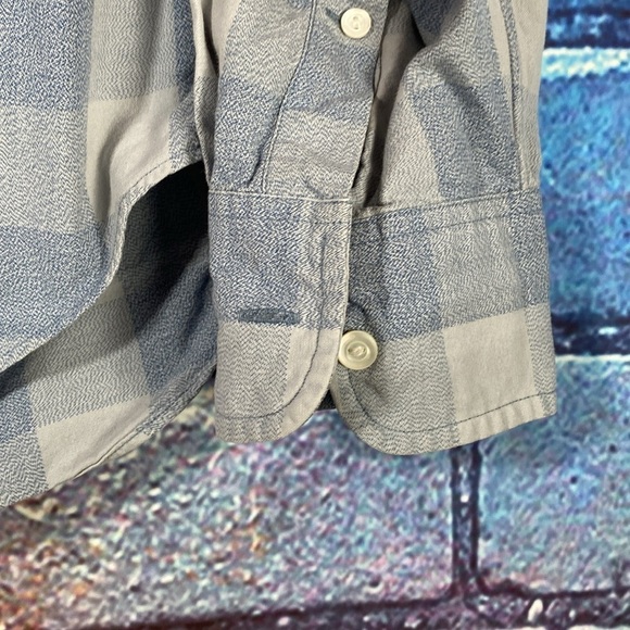 J.Crew Men's Button Up Plaid Shirt Blue Grey Medium - Picture 5 of 8